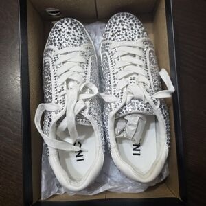 INC International Concepts White and Silver Women's Sneakers
